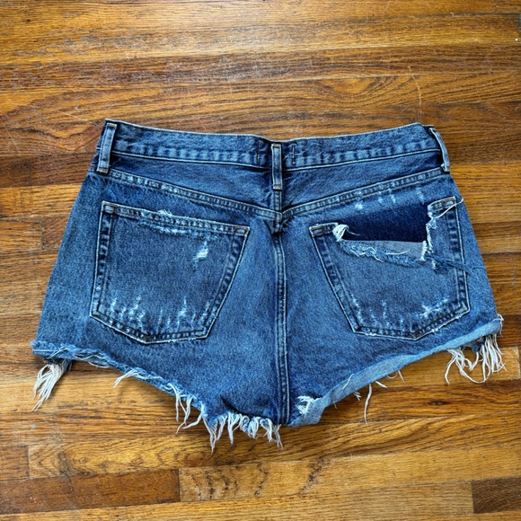 Agolde Parker Cut Off Shorts In Rock Steady Size 29 - Picture 3 of 8